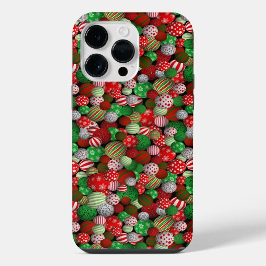 3D-kerstballen iPhone Hoesje (Achterkant)