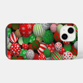 3D kerstballen iPhone Hoesje (Achterkant horizontaal)