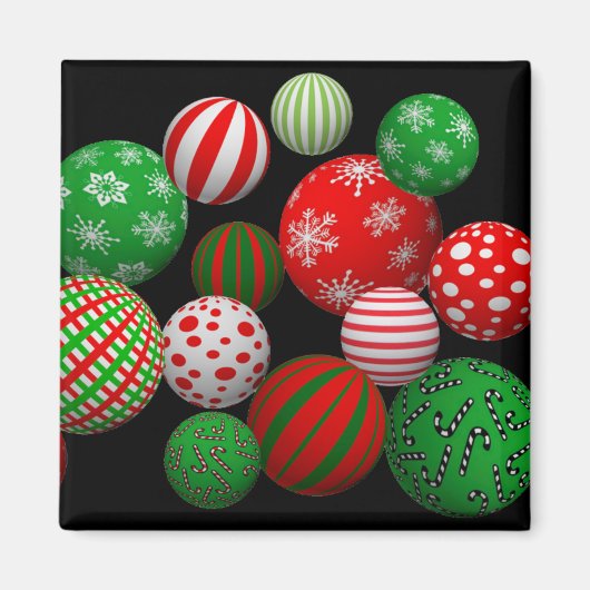 3D kerstballen Magneet (Voorkant)