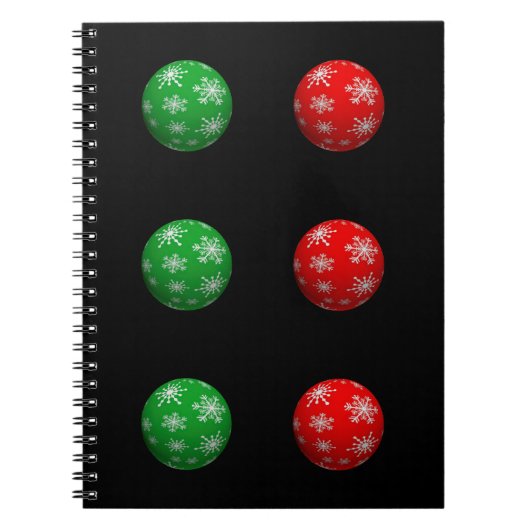 3D kerstballen Notitieboek (Voorkant)