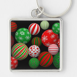 3D kerstballen Sleutelhanger