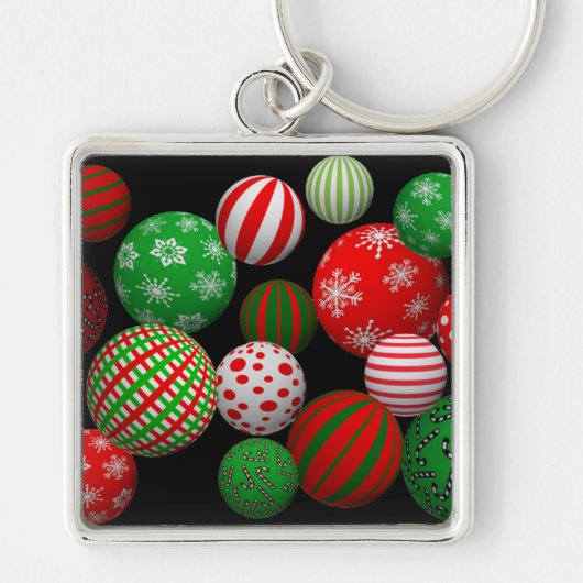 3D kerstballen Sleutelhanger (Voorkant)