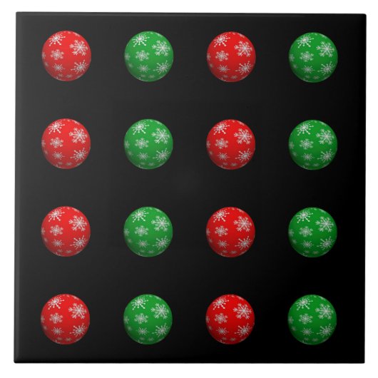 3D kerstballen Tegeltje (Voorkant)