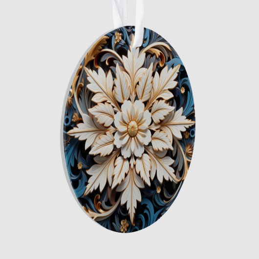 3d Kerstbloem Ornament (voorkant)