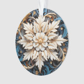 3d Kerstbloem Ornament (voorkant)