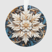 3d Kerstbloem Ornament (voorkant)