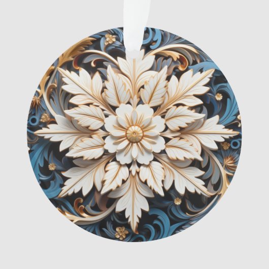 3d Kerstbloem Ornament (voorkant)