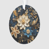 3d Kerstbloemen Ornament (voorkant)