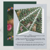 3D kerstboomKaart met katten en honden Pop omhoog (Voorkant / Achterkant)