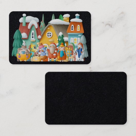 3D kerstcadeautje Visitekaartje (Voorkant / Achterkant)