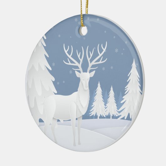 3D kerstkeramisch Ornament (Links)