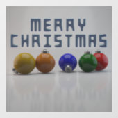 3d kerstkerstkerstversieringen met prettig kerston raamsticker (Vel)