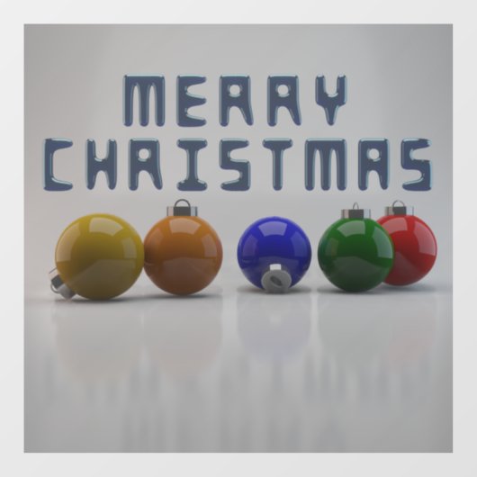 3d kerstkerstkerstversieringen met prettig kerston raamsticker (Vel)