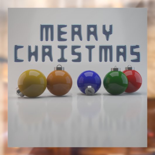3d kerstkerstkerstversieringen met prettig kerston raamsticker (Vel 2)