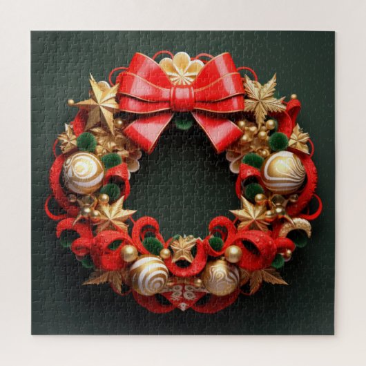 3D Kerstkrans puzzel Legpuzzel (Verticaal)