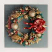 3D Kerstkrans puzzel Legpuzzel (Horizontaal)