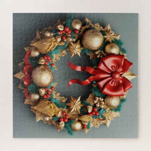 3D Kerstkrans puzzel Legpuzzel (Horizontaal)