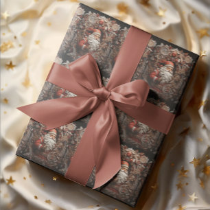 3D-kerstman Cadeaupapier