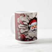 3D Kerstman Keramisch Koffiemok (Voorkant links)
