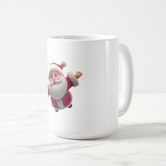 3D Kerstman Keramische KoffieThee Mok Gift (Voorkant rechts)