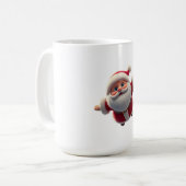 3D Kerstman Keramische KoffieThee Mok Gift (Voorkant links)