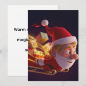 3D Kerstman Kerstgroetkaart – Feestelijk H (Voorkant / Achterkant)