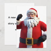 3D Kerstman Kerstgroetkaart – Festive H (Voorkant / Achterkant)