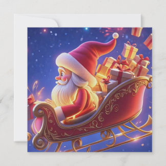 3D Kerstman Kerstgroetkaart – Festive H Feestdagenkaart