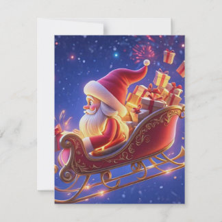 3D Kerstman Kerstgroetkaart – Festive H Feestdagenkaart