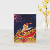 3D Kerstman Kerstgroetkaart – Festive H Kaart (Gele Bloem)