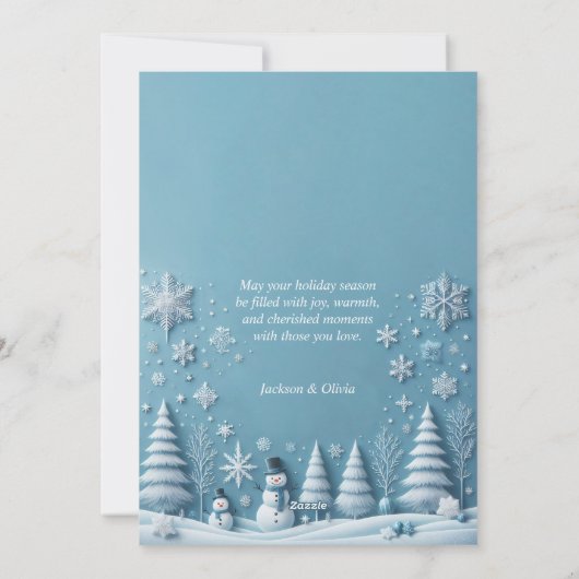 3D Kerstman Kerstkaart (Achterkant)