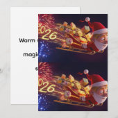3D Kerstman Kerstkaart – Festive H (Voorkant / Achterkant)