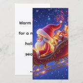 3D kerstman kerstkaart – Festive H (Voorkant / Achterkant)
