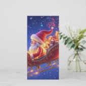 3D kerstman kerstkaart – Festive H (Staand voorkant)