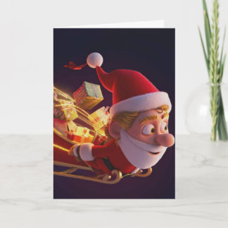 3D Kerstman kerstkaart – Festive H Kaart