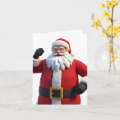 3D Kerstman Kerstkaart – Festive H Kaart (Gele Bloem)