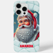 3D Kerstman Kerstmis Gepersonaliseerde Naam Case-Mate iPhone Case (Achterkant)