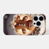 3D Kerstman Kerstmis iPhone Hoesje (Achterkant horizontaal)