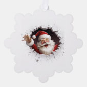 3D Kerstman Ornament Kaart (Voorkant)