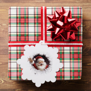 3D Kerstman Ornament Kaart