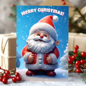 3D Kerstman Prettig Kerstfeest Feestdagen Kaart