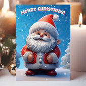3D Kerstman Prettig Kerstfeest Feestdagen Kaart