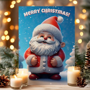 3D Kerstman Prettig Kerstfeest Feestdagen Kaart