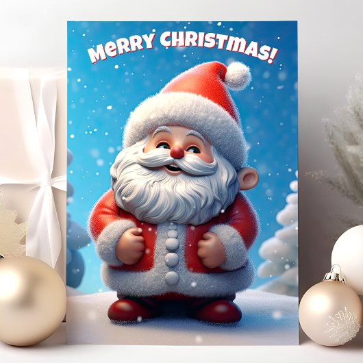 3D Kerstman Vrolijk Kerstfeest Feestdagen Kaart