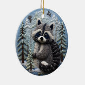 3D Kerstmis Dierlijke Bosgrond Keramisch Ornament (Rechts)