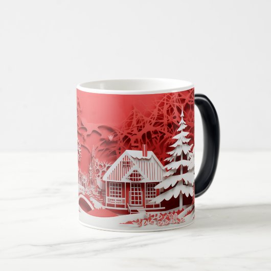 3D-Kerstmis Magische Mok (Voorkant rechts)