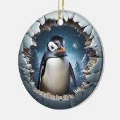 3D Kerstmis Pinguïn Keramisch Ornament (Links)