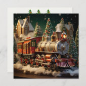 3D Kerstmis Wenskaart Feestdagenkaart (Voorkant / Achterkant)