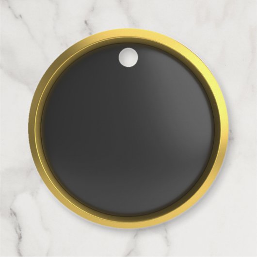 3D Kerstmis zwart en rood Santa bag label (Achterkant)