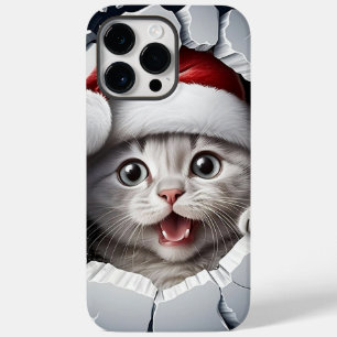 3D Kerstmiskitten Case-Mate iPhone 14 Pro Max Hoesje